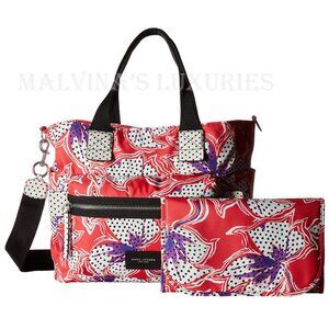 MARC JACOBS DIAPER BAG RED SPOTTED LILY PRINTED BIKER BABYBAG